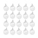 Shiny silver blank round charms with loops, 20 pieces arranged in a grid of four rows of five