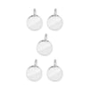 Shiny Silver Blank Charm Set (5 Pack, 17x12mm)