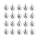 Antiqued silver letter A charms arranged in a grid of four rows and five columns, each with a top loop