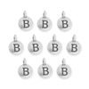 Antiqued Silver Letter B Charm Set (10 Pack, 17x12mm)