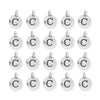 Antiqued Silver Letter C Charm Set (20 Pack, 17x12mm)