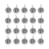 Antiqued Silver Letter D Charm Set (20 Pack, 17x12mm)