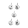 Antiqued Silver Letter E Charm Set (5 Pack, 17x12mm)