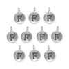 Antiqued Silver Letter F Charm Set (10 Pack, 17x12mm)