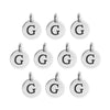 Antiqued Silver Letter G Charm Set (10 Pack, 17x12mm)