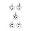 Antiqued Silver Letter G Charm Set (5 Pack, 17x12mm)