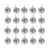 Antiqued Silver Letter I Charm Set (20 Pack, 17x12mm)