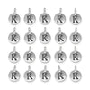 Antiqued Silver Letter K Charm Set (20 Pack, 17x12mm)
