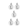 Antiqued Silver Letter L Charm Set (5 Pack, 17x12mm)