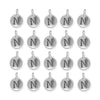 Antiqued Silver Letter N Charm Set (20 Pack, 17x12mm)