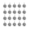 Antiqued Silver Letter Q Charm Set (20 Pack, 17x12mm)