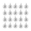 Antiqued Silver Letter R Charm Set (20 Pack, 17x12mm)
