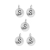 Antiqued Silver Letter S Charm Set (5 Pack, 17x12mm)