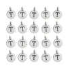 Antiqued Silver Letter T Charm Set (20 Pack, 17x12mm)