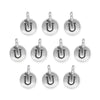Antiqued Silver Letter U Charm Set (10 Pack, 17x12mm)