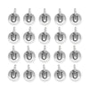 Antiqued Silver Letter U Charm Set (20 Pack, 17x12mm)