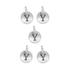 Antiqued Silver Letter Y Charm Set (5 Pack, 17x12mm)