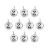 Antiqued Silver Letter Z Charm Set (10 Pack, 17x12mm)