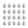 Antiqued Silver Letter Z Charm Set (20 Pack, 17x12mm)