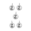Antiqued Silver Letter Z Charm Set (5 Pack, 17x12mm)