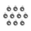 Antiqued Silver Aquarius Zodiac Charm Set (10 Pack, 19x16mm)