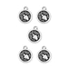 Antiqued Silver Aquarius Zodiac Charm Set (5 Pack, 19x16mm)