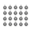 Antiqued Silver Aries Zodiac Charm Set (20 Pack, 19x16mm)