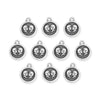 Antiqued Silver Gemini Zodiac Charm Set (10 Pack, 19x16mm)