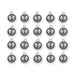Antiqued silver Gemini zodiac charms arranged in four rows of five, each showing two facing twin profiles