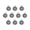Antiqued Silver Cancer Zodiac Charm Set (10 Pack, 19x16mm)