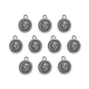 Antiqued Silver Virgo Zodiac Charm Set (10 Pack, 19x16mm)