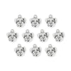 Antiqued Silver Spot Dog Face Charm Set (10 Pack, 17x15mm)
