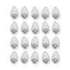 Antiqued Silver Lotus Petal Charm Set (20 Pack, 13x8mm)