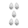 Antiqued Silver Lotus Petal Charm Set (5 Pack, 13x8mm)