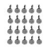 Antiqued Pewter Full Moon Charm Set (20 Pack, 10x7mm)