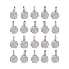 Shiny Silver Full Moon Charm Set (20 Pack, 10x7mm)