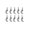 Antiqued Pewter Crescent Moon Charm Set (10 Pack, 10x4mm)