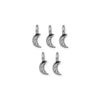 Antiqued Pewter Crescent Moon Charm Set (5 Pack, 10x4mm)