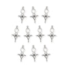 Antiqued Silver Tuareg Cross Motif Pendant Set (10 Pack, 34x18mm)