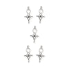 Antiqued Silver Tuareg Cross Motif Pendant Set (5 Pack, 34x18mm)