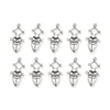 Antiqued Silver Tuareg Motif Pendant Set (10 Pack, 33x15mm)