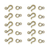 Antiqued Brass Hammered Hook & Eye Clasp Sets (10 Pack, 14x10mm)