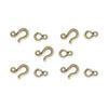 Antiqued Brass Hammered Hook & Eye Clasp Sets (5 Pack, 14x10mm)