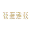 24K Gold Plated Beaded Hook & Eye Clasp Sets (20 Pack, 14x7mm)