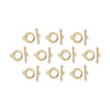 24K Gold Plated Craftsman Toggle Clasp Sets (10 Pack, 16mm)