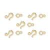 24K Gold Plated Hammered Hook & Eye Clasp Sets (5 Pack, 14x10mm)