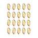 24K gold plated brass lobster clasps, 10mm, arranged in a grid of four rows with five clasps each