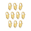 24K Gold Plated Brass Lobster Clasp Set (10 Pack, 12mm)