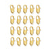 24K gold plated brass lobster clasps, 12mm, arranged in four rows of five