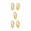 24K Gold Plated Brass Lobster Clasp Set (5 Pack, 12mm)